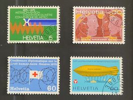 Timbres CH 1975 (13. II.) N° 561 + 562 + 563 + 564