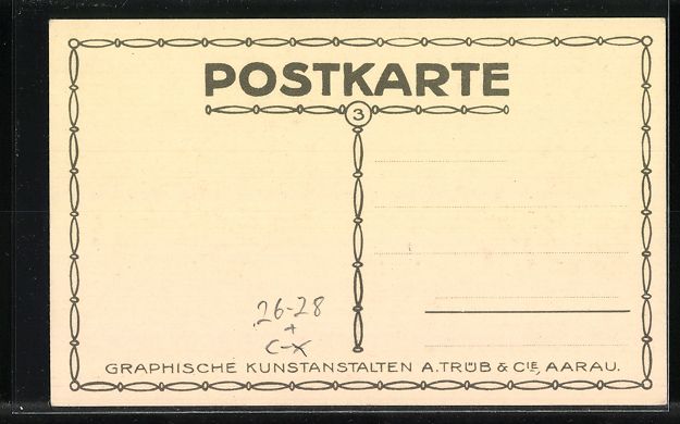 Cartoline postali: Steindruck-AK Alt-Brugg, Kirche mit Ring – Usato da Berlin venduto da bartko-reher 1