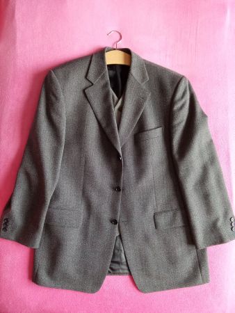 Herrenveston/Herrensakko Bogart mit Gilet (grau) - Grösse 25