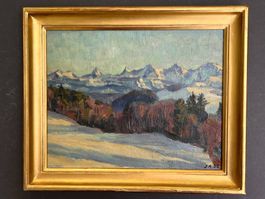 Berner Alpen (1898) Öl a. LW, Monogr. J.R. (Jakob Ruch?)