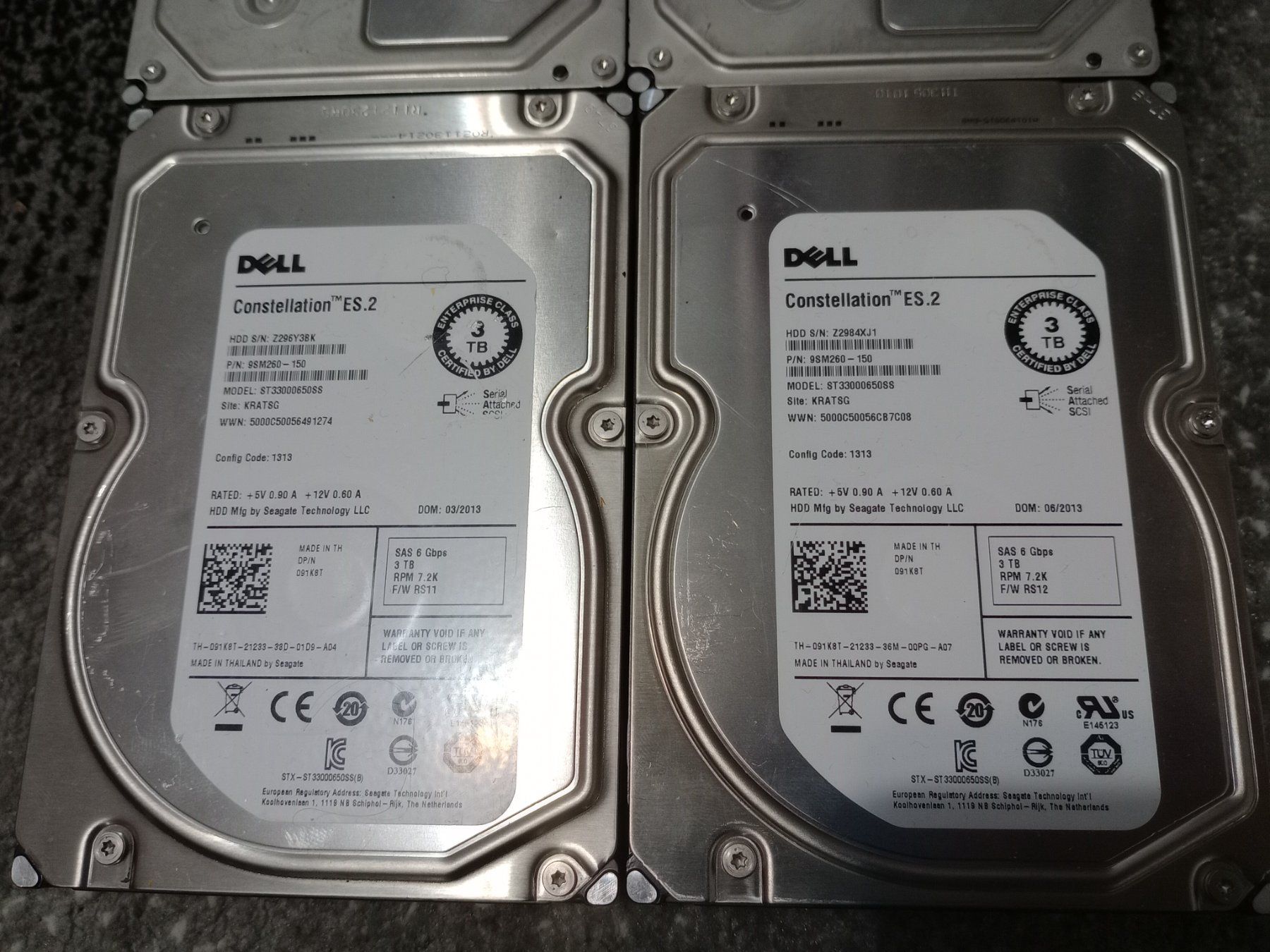 Dischi rigidi: 4x 3TB SAS Festplatten – Usato da Bürglen TG venduto da Ryzen717