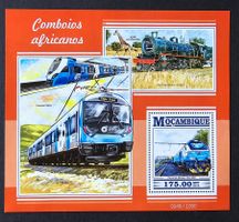 Mosambik-Mi Block 1050 ** (2015) Bahnmotive