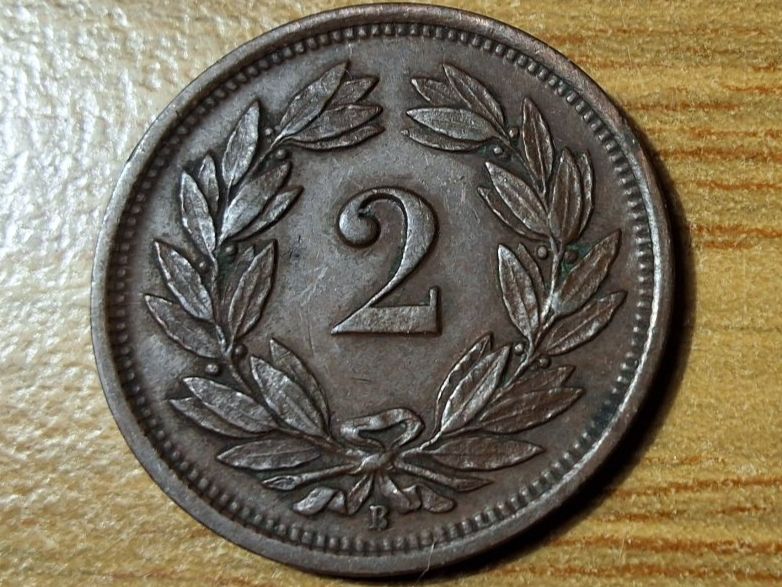 Tutti le monete: 2 Rappen 1927 - Selten! – Usato da Münchenstein venduto da purbach1 3