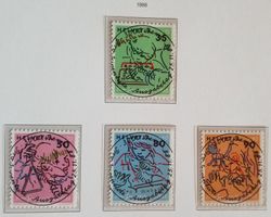 1988 Pro Juventute Satz Ersttag Vollstempel mit Gummi
