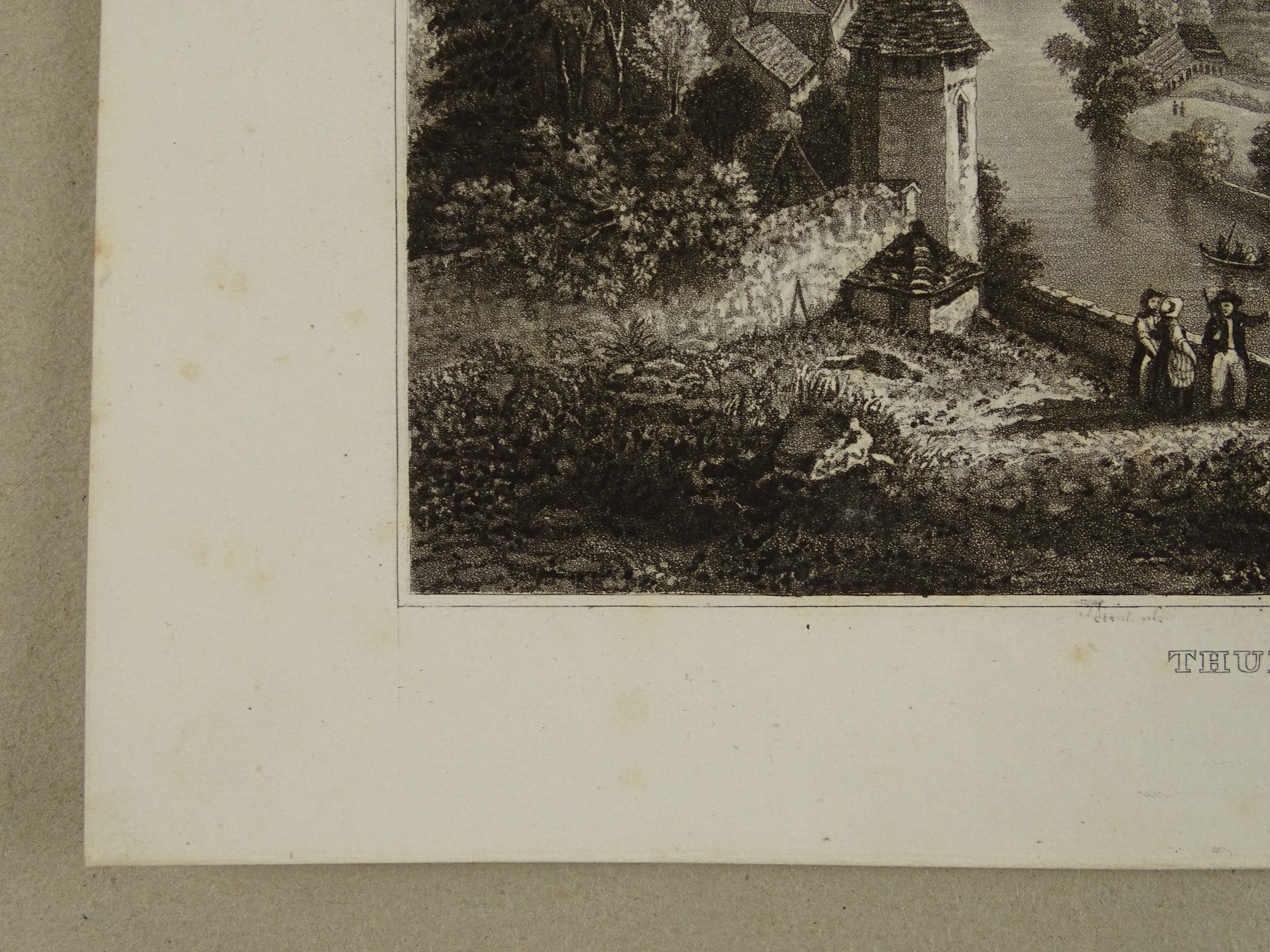 Incisioni: THUN AQUATINTA UM 1820 – Usato da Grüningen venduto da Kartensammler 2