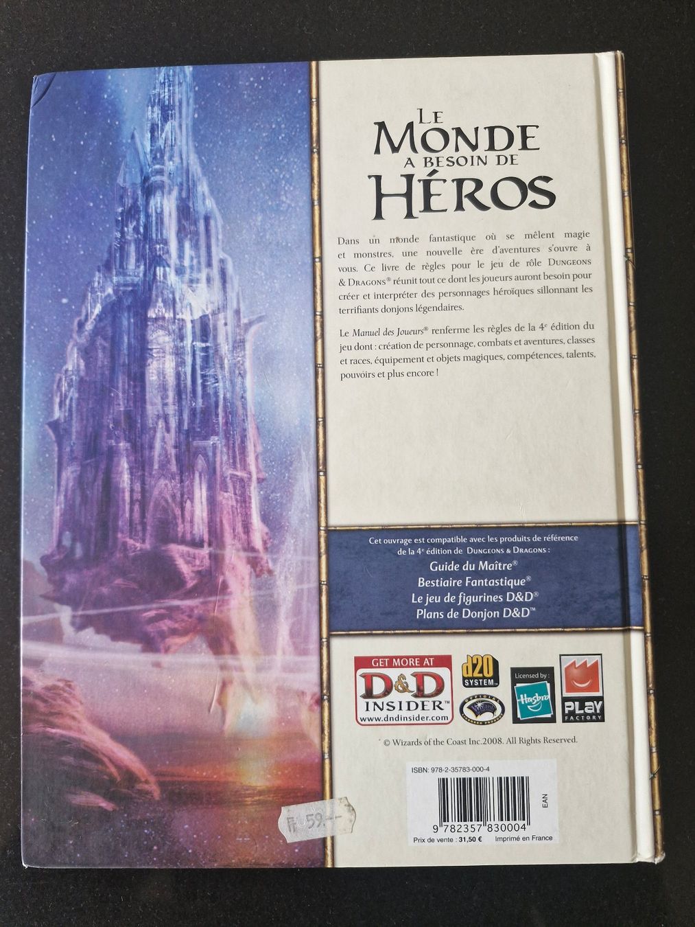 Libri: Dungeons & Dragons -  Manuel Des Joueurs - 4e édition – Usato da Belfaux venduto da Fanfouet 1