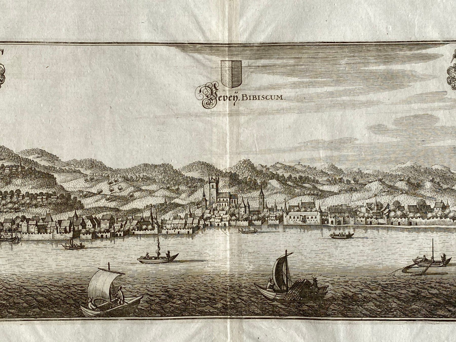 Stiche: Stich Vevey / Bibiscum Merian antik – Gebraucht aus Vaduz von Unikate-Markt 1