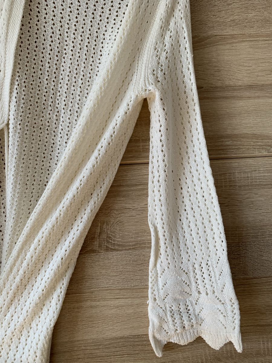 Zebra Gilet & Giacche senza maniche: Cardigan long blanc tricot – Nuovo (secondo la descrizione) da Montreux venduto da Izapeche811 3