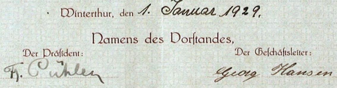 Dokumente: Genossenschaftsschreinerei Winterthur - 1929 – Gebraucht aus Solothurn von Sgasche 1