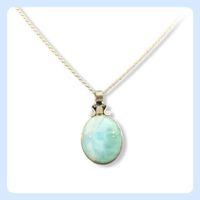Anhänger Larimar, Halskette Larimar A