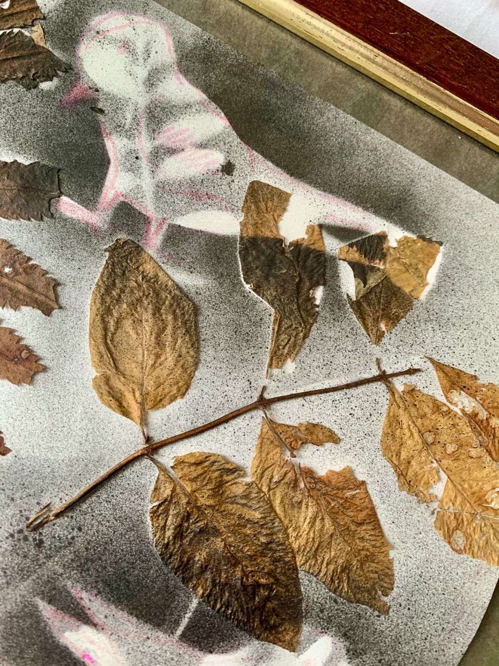Dipinti: Hans Krüsi, Spraybild mit Blattcollage – Usato da Regensdorf venduto da JoergR 4