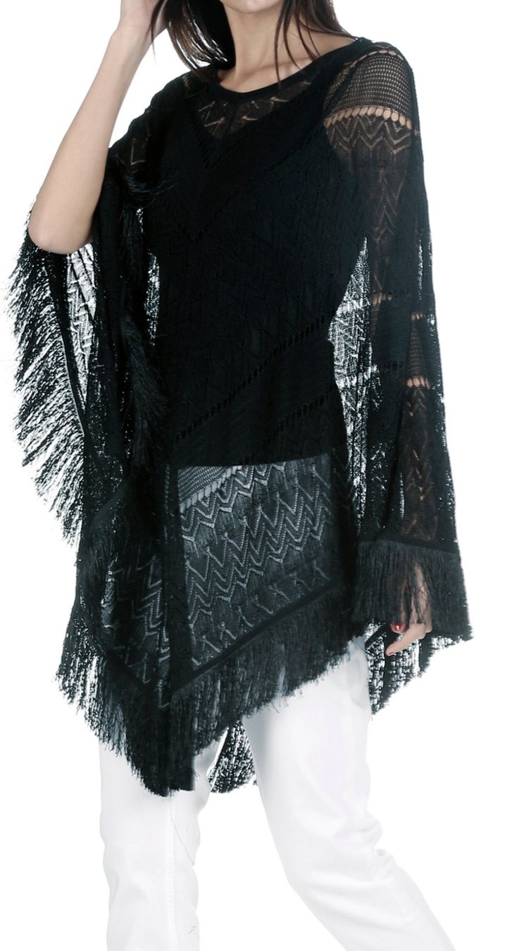 Covers & Schutzfolien: MAJE Poncho aus Spitzen mit Fransen Strickjacke NEU – Neu und originalverpackt aus st.gallen von Strubili 5
