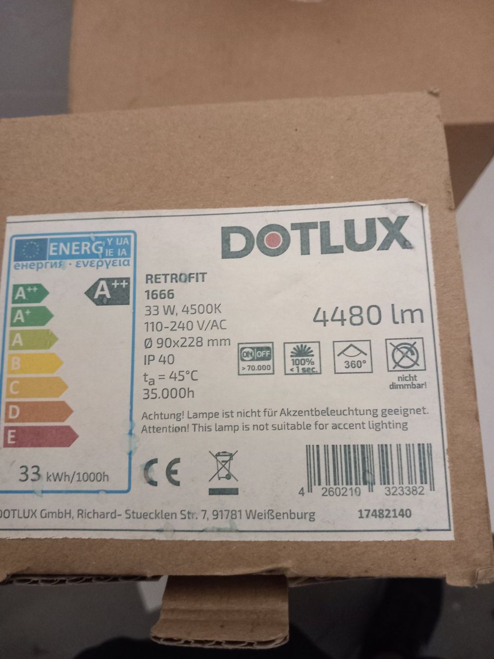 Lampade: LED Lampe E27 33W  4500K – Nuovo e nell'imballaggio originale da Thun venduto da Beroshop 1