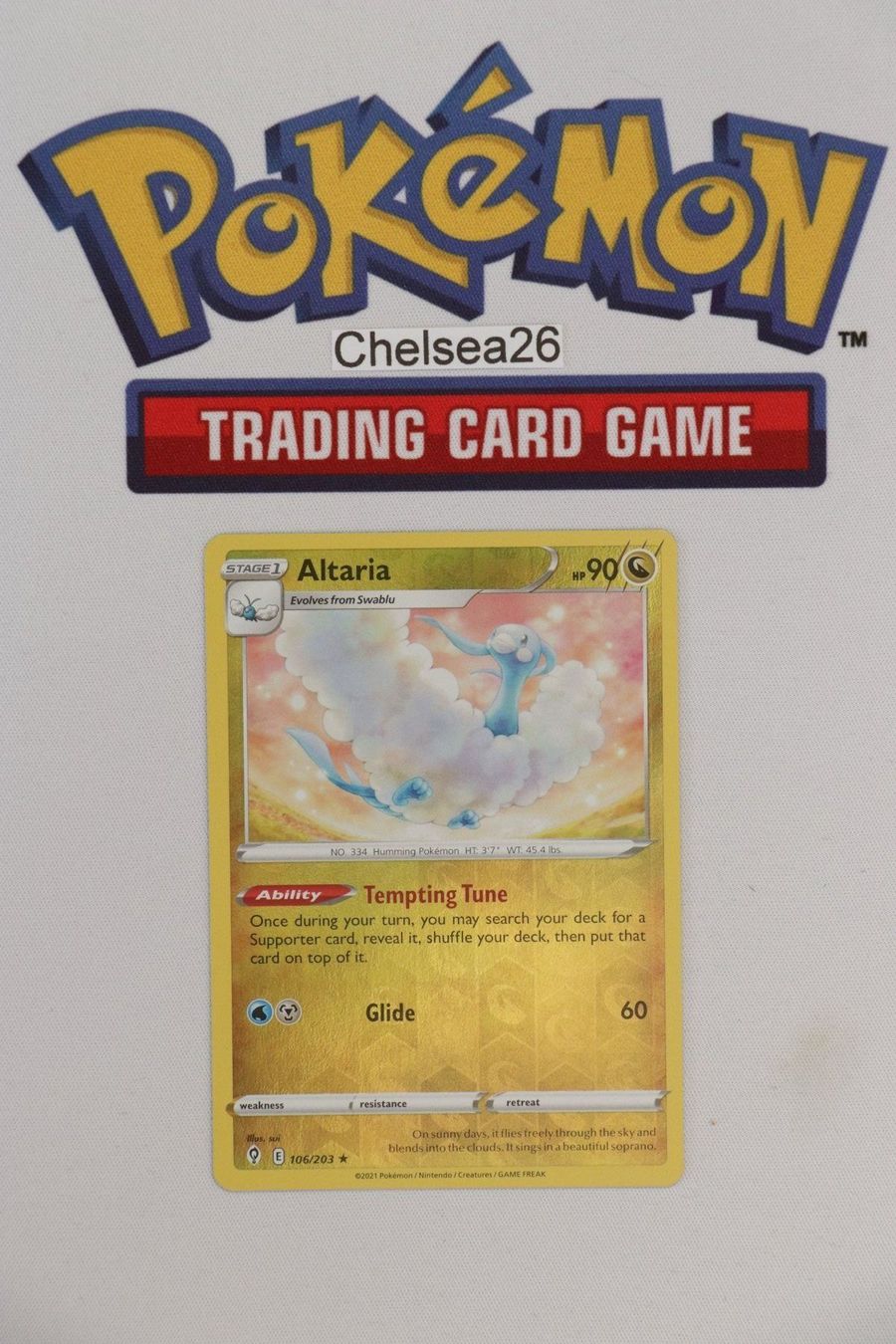 Pokémon Carte collezionabili: Pokémon TCG - Altaria Reverse (EVS106) Evolving skies – Nuovo (secondo la descrizione) da Oberwil BL venduto da Chelsea26