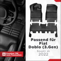 5D Premium Auto Fussmatten für Fiat Doblo (3.Gen) ab 2022