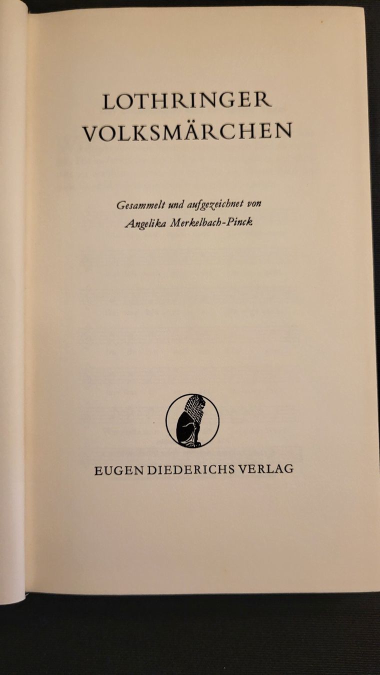 Livres: Buch LOTHRINGER VOLKSMÄRCHEN – D'occasion à Basel par spinne02 2