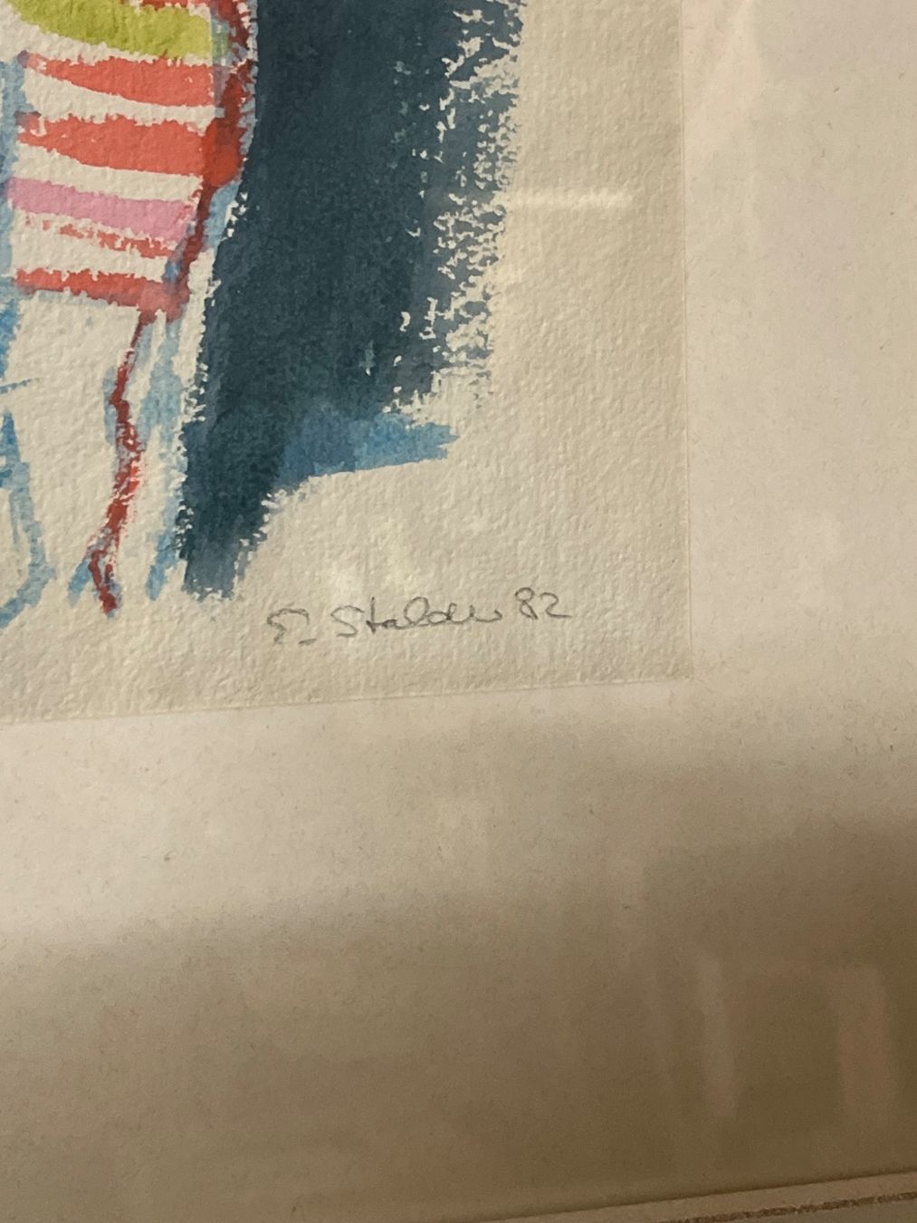 Gemälde: Abstrakte Mutter und Kind Aquarellmalerei, 1982 – Gebraucht aus Basel von PAUL_ART 5