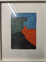 Unikat original Serge Poliakoff Lito mit Widmung Rücks.