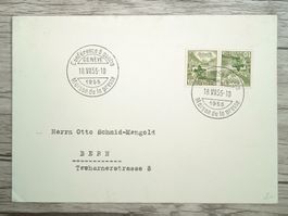 TR87 Enveloppe + Timbre Suisse 1955