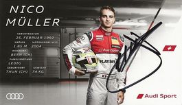 Autogrammkarte Nico Müller 2016