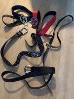5 Gürtel teilweise echt Leder 