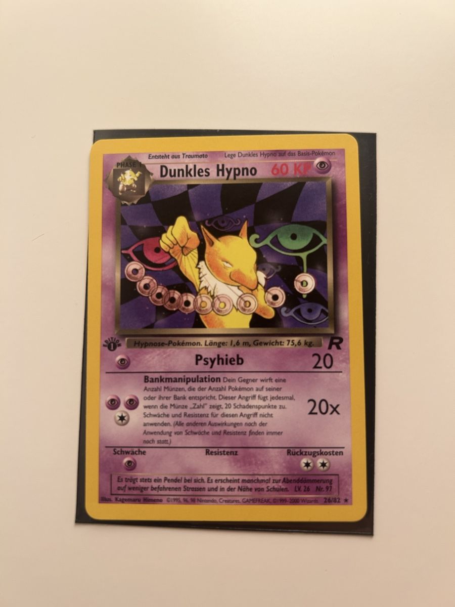 Pokémon Cartes à collectionner: Dunkles Hypno R Pokemon First Edition – D'occasion à Kestenholz par Norvik