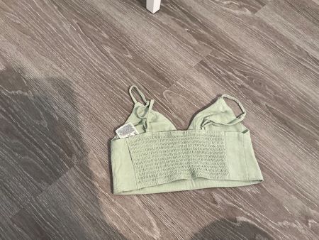 Kurzes Bustier Top hellgrün mit Trägern Gr.L