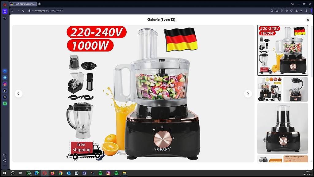 Elettrodomestici da cucina: Küchengeräte Putzmittel Geschirr – Usato da Aarburg venduto da horch_mal 3