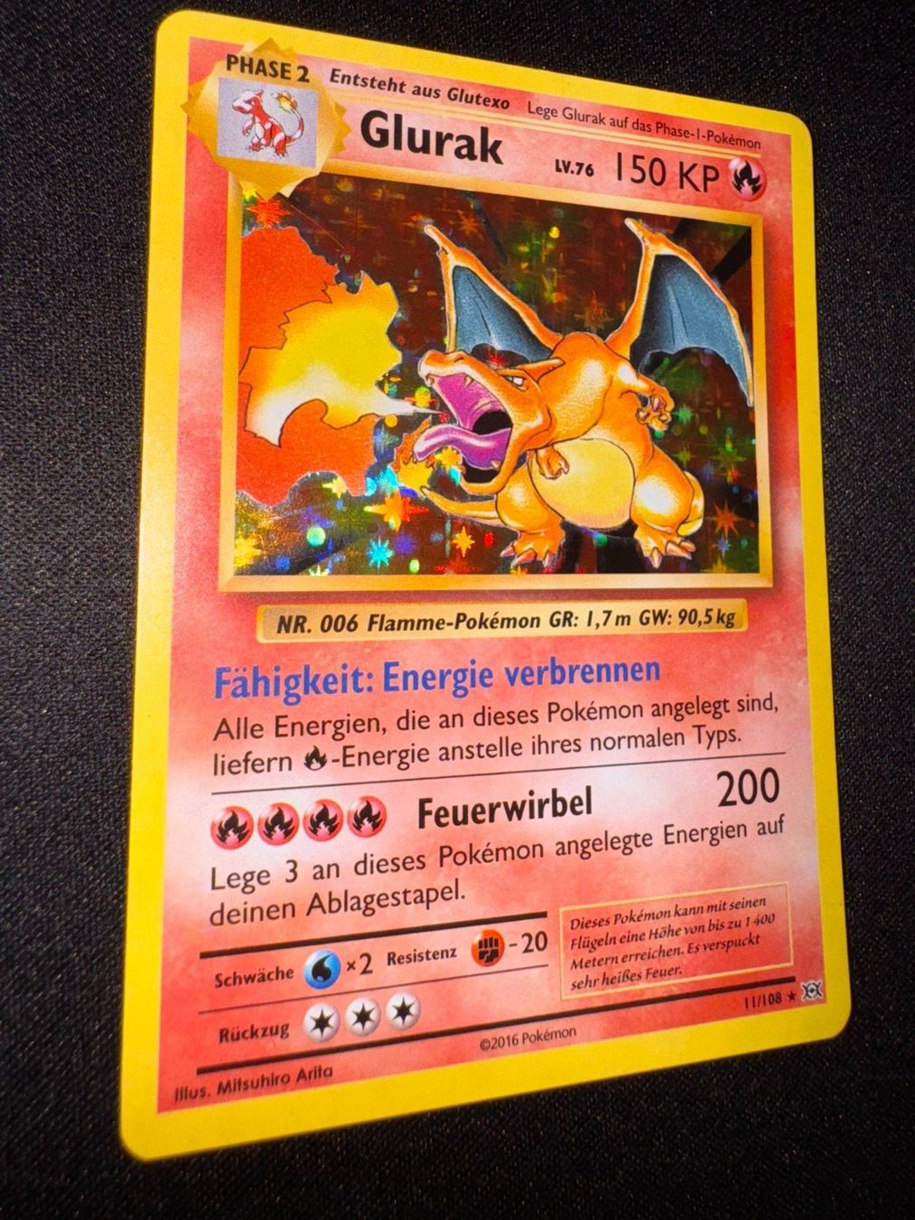 Pokémon Carte collezionabili: Pokemon Glurak Holo 11/118 - Evolutions - DE – Usato da Erstfeld venduto da PokeSandero 1