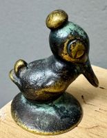 Kleine Tierfigur Figur Vogel Pelikan BRONZE MESSING ?