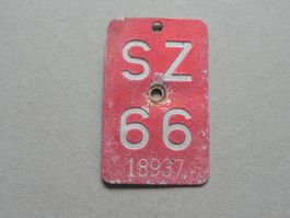Velo Rad Velonummer Nummer Nr. 1966 SZ 66 Schwyz Geschenk
