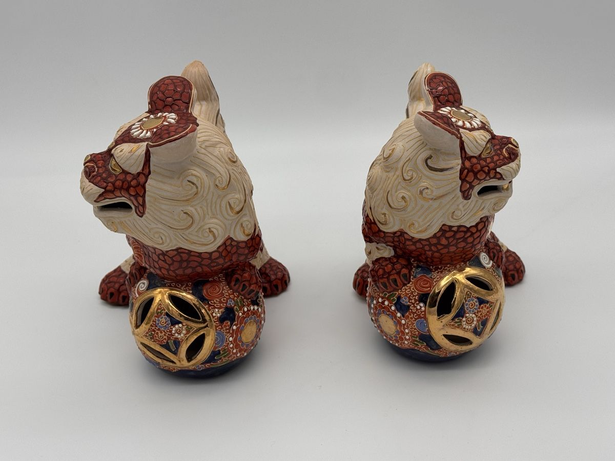 Statuette: Japanische Kutani, Foo Dogs – Usato da Lamboing venduto da Treasurecorner 1