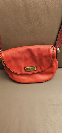 Sac bandoulière Marc Jacobs rouge cuir véritable