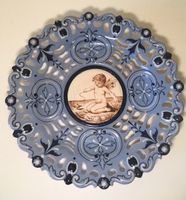 ANTIKE PORZELLAN SCHALE MIT PUTTO-MOTIV VON GINORI ITALIEN