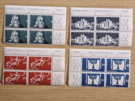 Jubiläumsmarken Bundesstaat 1948, Viererblöcke postfrisch