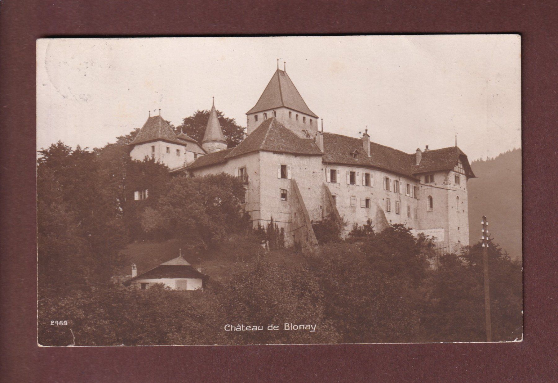 Cartoline postali: Château de BLONAY - 1913 – Usato da Pully venduto da nicecards-shop