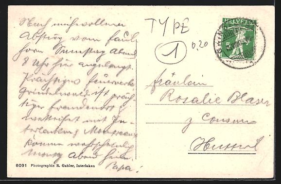 Cartoline postali: Grindelwald, Totalansicht aus der Vogels – Usato da Berlin venduto da bartko-reher 1