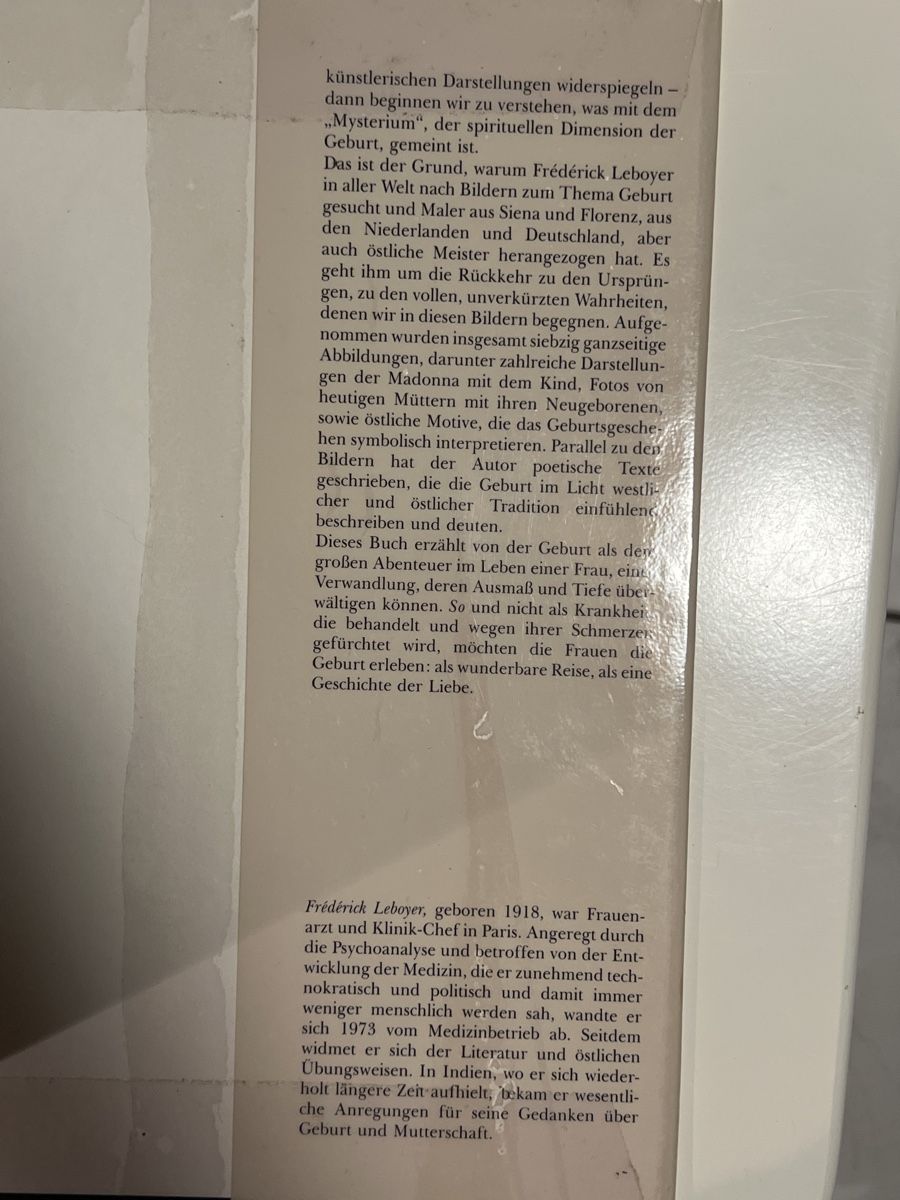 Libri: Das Fest der Geburt - Leboyer, Frédéric - Kösel, 1982 – Usato da Schliern b. Köniz venduto da Corinu59 2