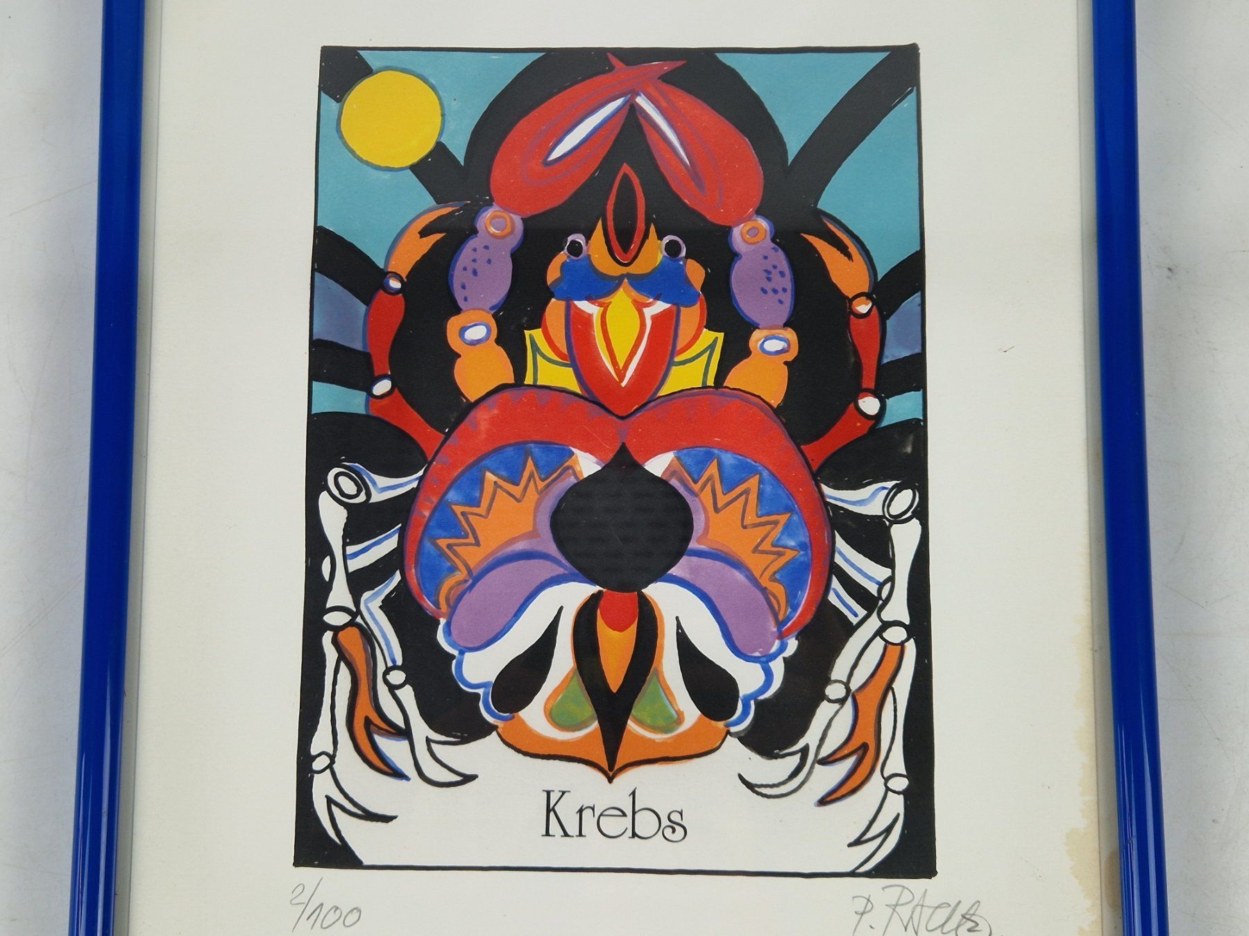 Posters & Illustrations: Kunstdruck "Sternzeichen Krebs" - gerahmt – D'occasion à Muhen par Restwert_Muhen 1