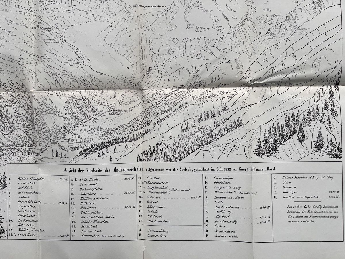Bücher: Ansicht Nordseite vom Maderanertal 1852. – Gebraucht aus Adliswil von buch_und_kunst 2