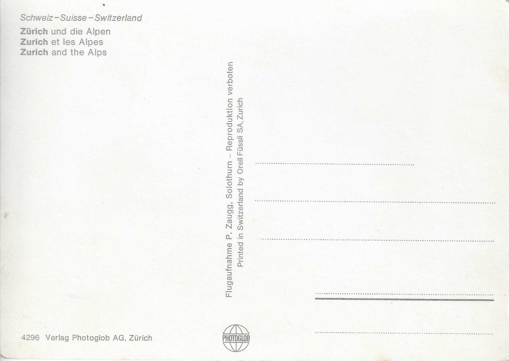 Cartoline postali: Zürich und die Alpen ZH – Nuovo (secondo la descrizione) da Rothrist venduto da Stranglehold 1