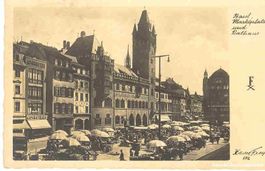 Basel - Marktplatz Rathaus + 1939