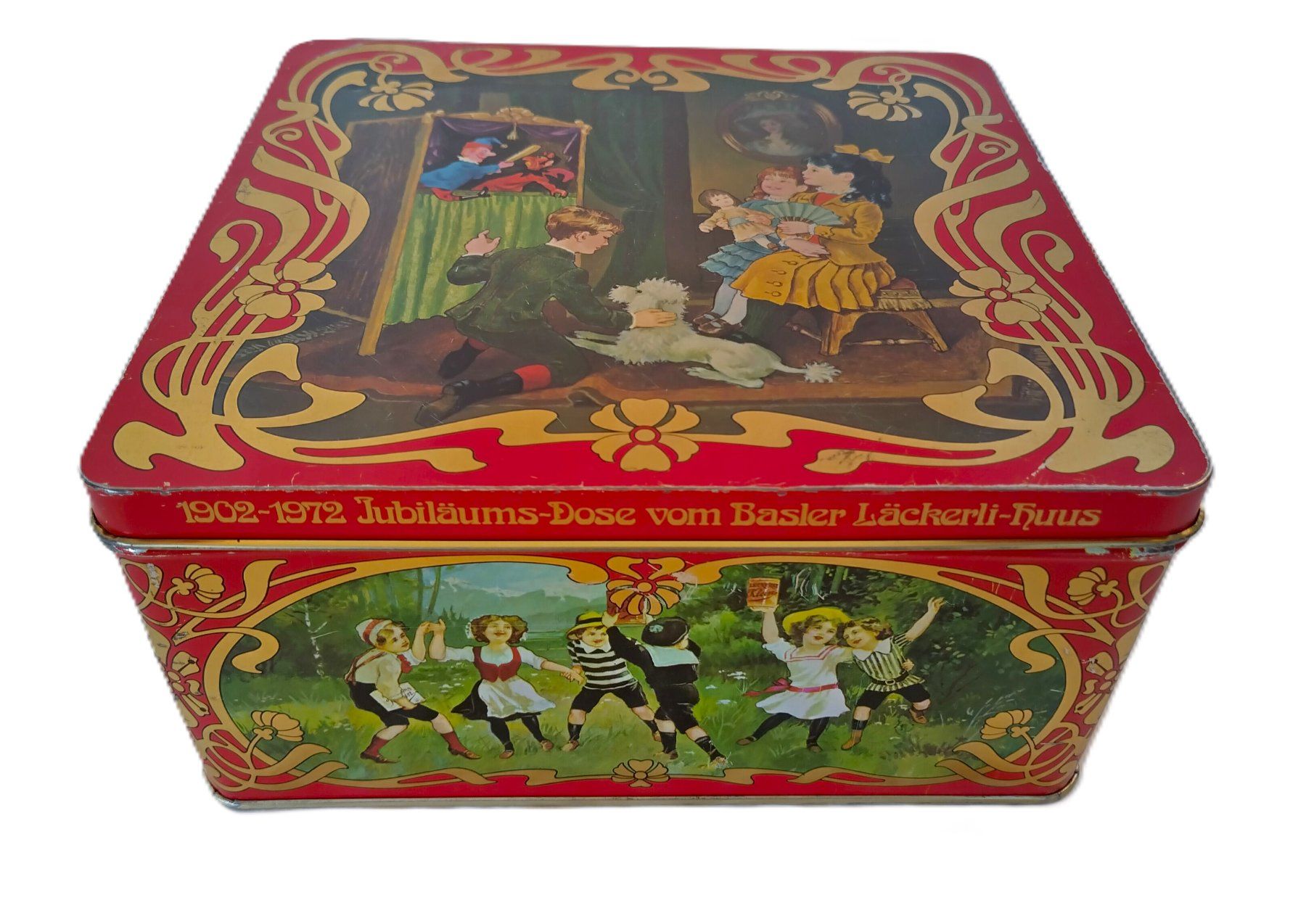 Barattoli: Jubiläums-Blechdose Basler Läckerli-Huus 1902 - 1972 – Usato da Bellach venduto da JingleJerry