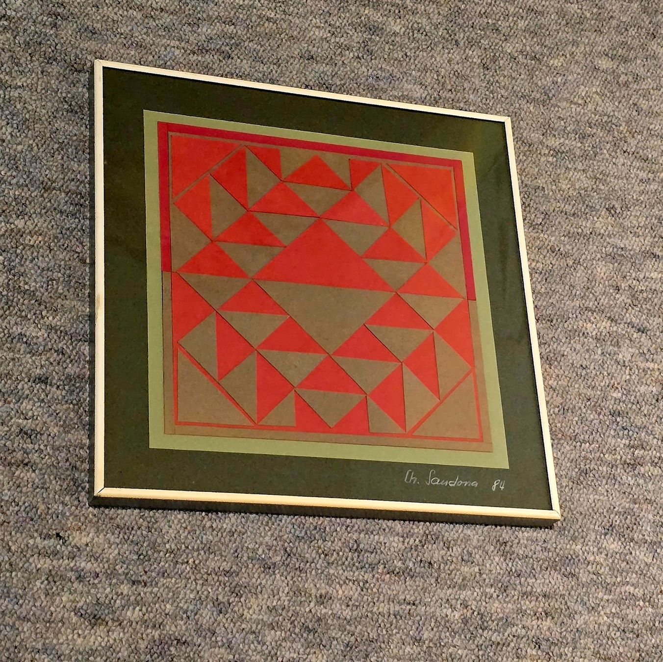 Dipinti: Geometrische Komposition - signiert 84. – Usato da Reinach BL venduto da Pendling 3