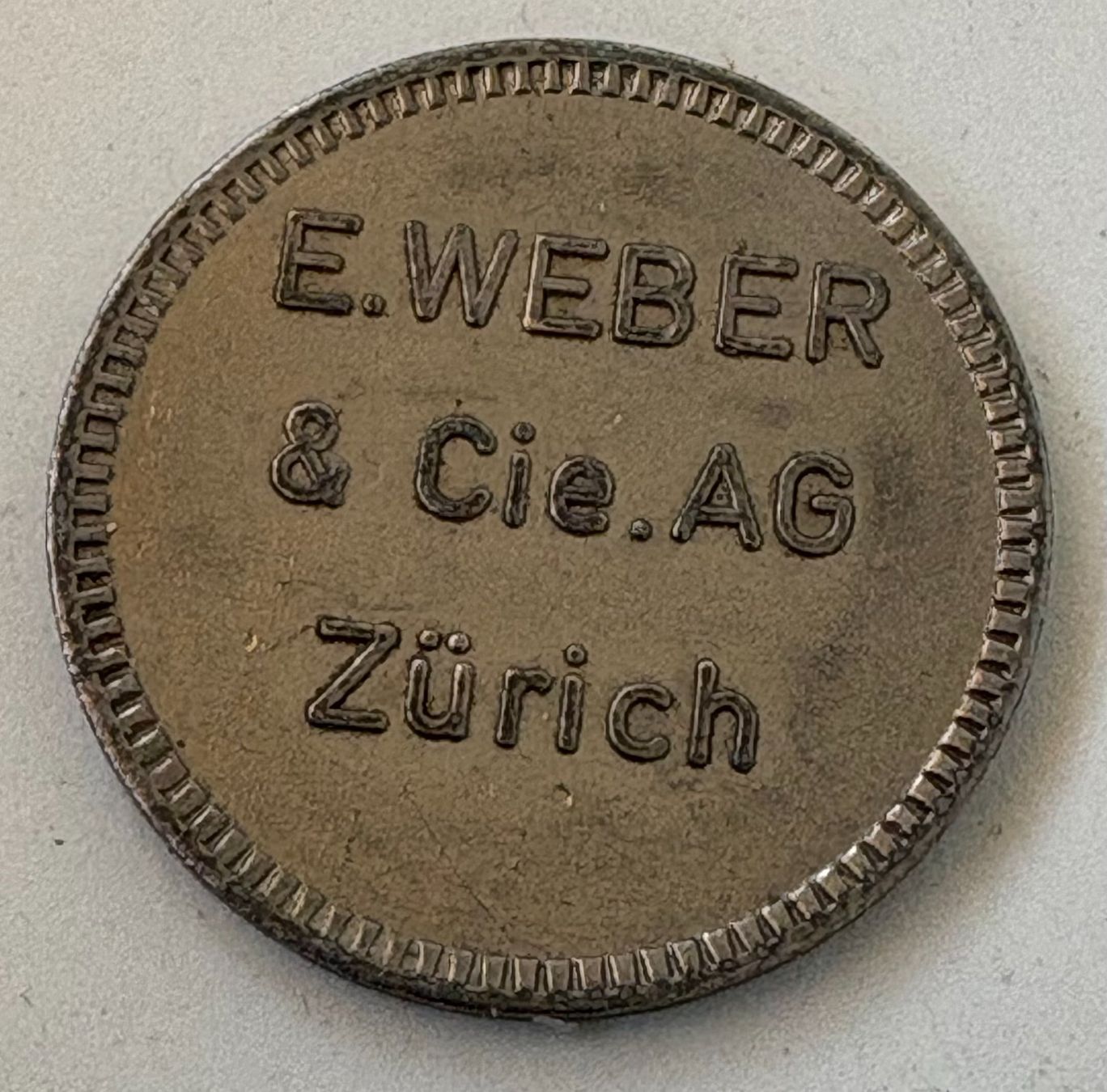Tutti le monete: JETON E.WEBER & CIE AG ZÜRICH – Usato da Ostermundigen venduto da wini63 1