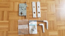 Set mit Doppelzylinder 65mm vernickelt coop