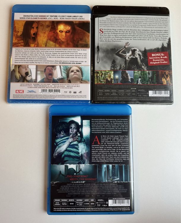 3 BluRay Horrorfilme Kaufen auf Ricardo