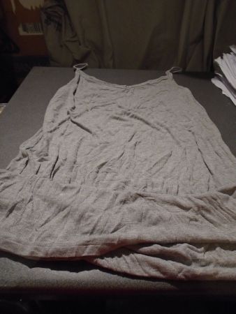 Kleid Grösse S 36/38, Esmara, grau/Träger/V-Ausschnitt