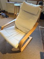 IKEA Sessel Poäng Birkenholz, beige