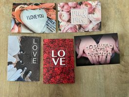 5 Postkarten OfficeTree Liebe Love